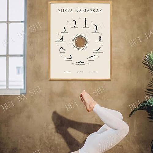 ORCOW Sonnengruß-Poster, Surya Namaskar Yoga-Liebhaber, Geschenk, Übungsdruck, Poster, Ashtanga-Kunstdrucke, Yoga-Asanas-Kunst, Fitnessstudio-Liebhaber, Fitness-Dekor-Bilder, Wandtattoos 50 x 70 cm ORCOW Sonnengruß-Poster, Surya Namaskar Yoga-Liebhaber, Geschenk, Übungsdruck, Poster, Ashtanga-Kunstdrucke, Yoga-Asanas-Kunst, Fitnessstudio-Liebhaber, Fitness-Dekor-Bilder, Wandtattoos 50 x 70 cm von ORCOW