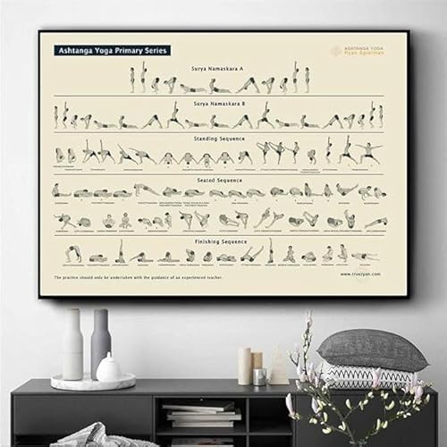 ORCOW Yoga Ashtanga Primary Series Poster und Drucke, Wandkunst, dekoratives Bild, Leinwandgemälde, Poster, für Wohnzimmer, Zuhause, Fitnessstudio, Fitness, Dekor, Bilder, Drucke, Tattoos, 50 x 70 cm ORCOW Yoga Ashtanga Primary Series Poster und Drucke, Wandkunst, dekoratives Bild, Leinwandgemälde, Poster, für Wohnzimmer, Zuhause, Fitnessstudio, Fitness, Dekor, Bilder, Drucke, Tattoos, 50 x 70 cm von ORCOW