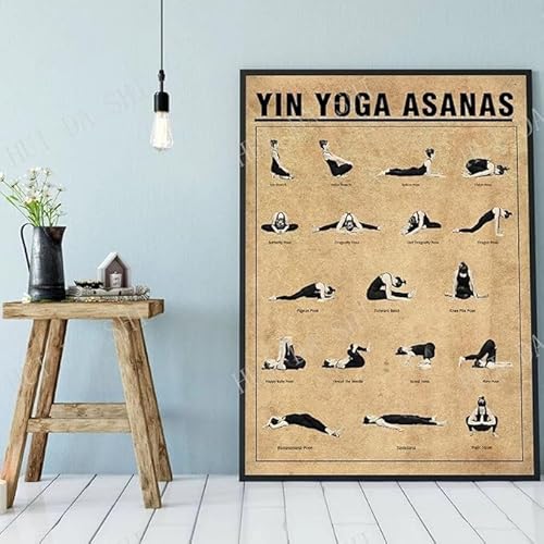 ORCOW Yoga-Poster, Yin-Yoga-Asanas-Poster, Wandkunst, Yoga-Leitfaden, Heimpraxis, Yoga, Sudio, Dekor, Fitnessstudio, Poster, Fitness-Bilder, Kunstdrucke, Wandtattoos, 50 x 70 cm ORCOW Yoga-Poster, Yin-Yoga-Asanas-Poster, Wandkunst, Yoga-Leitfaden, Heimpraxis, Yoga, Sudio, Dekor, Fitnessstudio, Poster, Fitness-Bilder, Kunstdrucke, Wandtattoos, 50 x 70 cm von ORCOW