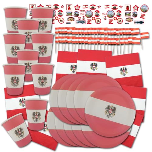 Österreich Flagge Partygeschirr Set von ORDENO
