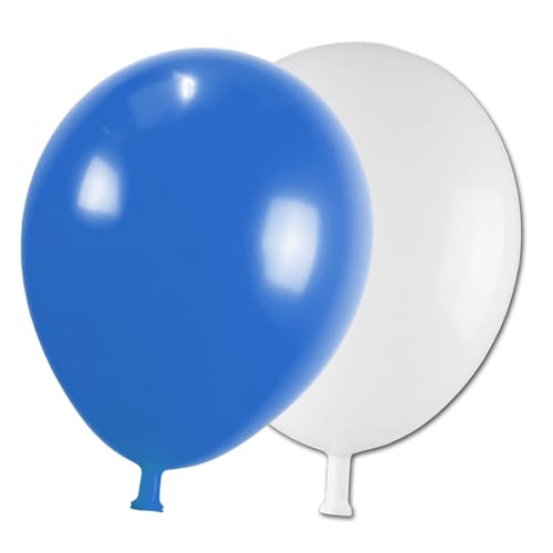 Premium Luftballons blau und weiß – Naturlatex, ca. 33 cm, zweifarbig, heliumgeeignet, lange Haltbarkeit – 10 Stück große Partyballons für Geburtstag, Hochzeit, Deko & Events Premium Luftballons blau und weiß – Naturlatex, ca. 33 cm, zweifarbig, heliumgeeignet, lange Haltbarkeit – 10 Stück große Partyballons für Geburtstag, Hochzeit, Deko & Events von ORDENO
