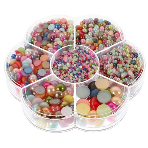 ORFOFE 1 Karton Halbrunde DIY Flatback Perlen Abs Schmuck Basteln Nagel Charms Box Haar Handydekor Nagelkunst Zubehör für Hochzeit Geburtstag Home Salon ORFOFE 1 Karton Halbrunde DIY Flatback Perlen Abs Schmuck Basteln Nagel Charms Box Haar Handydekor Nagelkunst Zubehör für Hochzeit Geburtstag Home Salon von ORFOFE