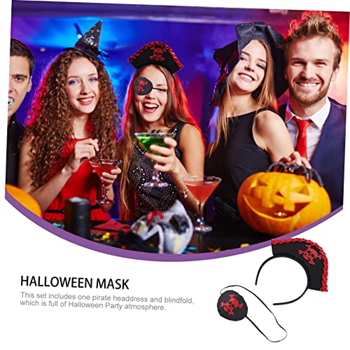 ORFOFE 1 Satz Piratenkostüm Set Teiliges Halloween Cosplay Zubehör Verstellbare Augenmaske Haarreif für Kostümpartys und Rollenspiele von ORFOFE