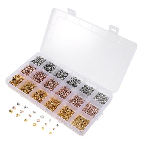 ORFOFE 1 Schachtel Loose Spacer Beads Set Fächer Schmuck Bastelset mit Stern Herz Zylinder und Runden Perlen für Kreative DIY Projekte Langlebige und Perlen für Schmuckherstellung von ORFOFE