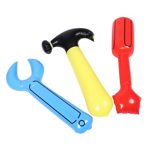 ORFOFE 1 Set Aufblasbares Werkzeugset Für Kinder, Aufblasbarer Hammer, Schraubenschlüssel, Schraubendreher, Spielzeug Für Bau-themenpartys, Zubehör Für Rollenspiele, Pädagogischer Spaß ORFOFE 1 Set Aufblasbares Werkzeugset Für Kinder, Aufblasbarer Hammer, Schraubenschlüssel, Schraubendreher, Spielzeug Für Bau-themenpartys, Zubehör Für Rollenspiele, Pädagogischer Spaß von ORFOFE