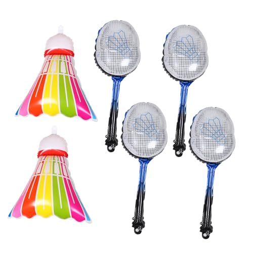 ORFOFE 1 Set Stilvolle Badmintonballons Für Partydekorationen Aufblasbare Badminton Leichte Aluminiumfolie Luftballons Sport Thematische Ereignisse Badminton Badminton von ORFOFE