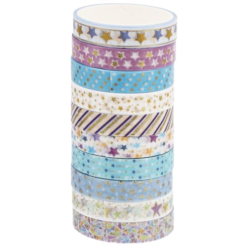 ORFOFE 10 Rollen Skinny Washi Tape mit Hot Stamping Goldfolie Dekoratives Klebeband für DIY Journal Scrapbook Vielseitiges Scrapbook Zubehör mit Romantischen Mustern Handliche für ORFOFE 10 Rollen Skinny Washi Tape mit Hot Stamping Goldfolie Dekoratives Klebeband für DIY Journal Scrapbook Vielseitiges Scrapbook Zubehör mit Romantischen Mustern Handliche für von ORFOFE