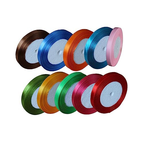 ORFOFE 10 Rollen Teiliges Breites Geschenkband aus Langlebigem Polyester Farbenfrohes Satin Schleifenband für Geschenkverpackung Hochzeitsdeko Partydekoration und DIY Basteln ORFOFE 10 Rollen Teiliges Breites Geschenkband aus Langlebigem Polyester Farbenfrohes Satin Schleifenband für Geschenkverpackung Hochzeitsdeko Partydekoration und DIY Basteln von ORFOFE