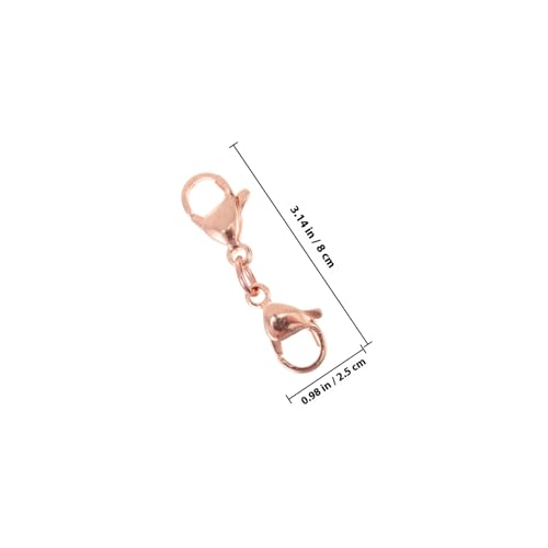 ORFOFE 10 Stück Roségold Edelstahl Doppel karabiner Verschluss Schmuckverschluss Armbandverlängerung DIY Schmuckzubehör für Damen Herren Basteln ORFOFE 10 Stück Roségold Edelstahl Doppel karabiner Verschluss Schmuckverschluss Armbandverlängerung DIY Schmuckzubehör für Damen Herren Basteln von ORFOFE