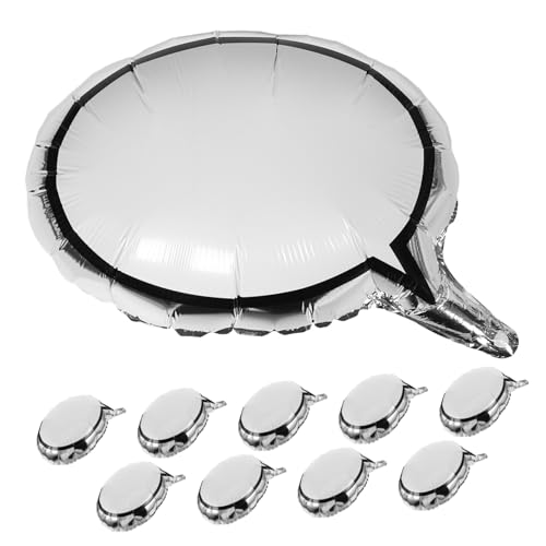 ORFOFE 10 Stück Teiliges Aluminiumfolie-sprechblasen-ballons Beschreibbar Langlebig und Einfach Aufzublasen Vielseitige Partydeko für Hochzeiten Geburtstage Abschlussfeiern und Festliche ORFOFE 10 Stück Teiliges Aluminiumfolie-sprechblasen-ballons Beschreibbar Langlebig und Einfach Aufzublasen Vielseitige Partydeko für Hochzeiten Geburtstage Abschlussfeiern und Festliche von ORFOFE