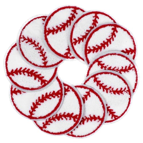 ORFOFE 10 Stück Teiliges Baseball Stoffaufnäher Selbstklebend Strapazierfähige Applikationen für Jacken Hosen Vielseitig für DIY Kleidung Dekoration ORFOFE 10 Stück Teiliges Baseball Stoffaufnäher Selbstklebend Strapazierfähige Applikationen für Jacken Hosen Vielseitig für DIY Kleidung Dekoration von ORFOFE