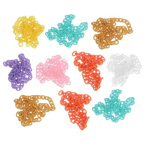 ORFOFE 10 Stück Teiliges Bunte Kunststoff gliederketten für DIY Schmuckherstellung Langlebige Plastik kettenlinks zum Basteln von Armbändern und Halsketten ORFOFE 10 Stück Teiliges Bunte Kunststoff gliederketten für DIY Schmuckherstellung Langlebige Plastik kettenlinks zum Basteln von Armbändern und Halsketten von ORFOFE