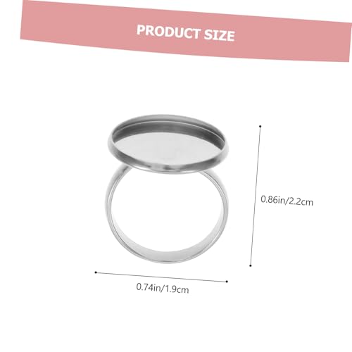 ORFOFE 10 Stück Teiliges Edelstahl Ringrohlinge Verstellbar Schmuckherstellung DIY Fingerring Unterlagen Langlebig Rostfrei für Individuelle Ringgrößen Anpassung von ORFOFE