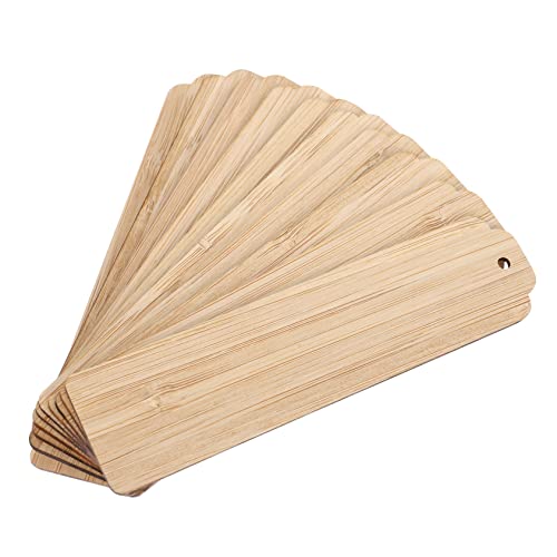 ORFOFE 10 Stück Teiliges Holz Lesezeichen Blanko mit Aufhängeloch Diy Bastelset zum Bemalen Beschriften und Personalisieren für Leser Schüler Lehrer und Kreative Handwerksprojekte von ORFOFE