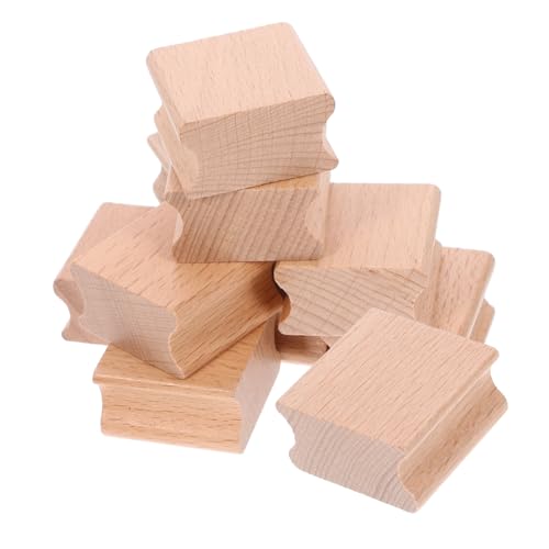 ORFOFE 10 Stück Teiliges Holzstempel Schnitzen Quadratische DIY Blanko stempel aus Langlebigem Buchenholz für Basteln Gravieren und Scrapbooking von ORFOFE
