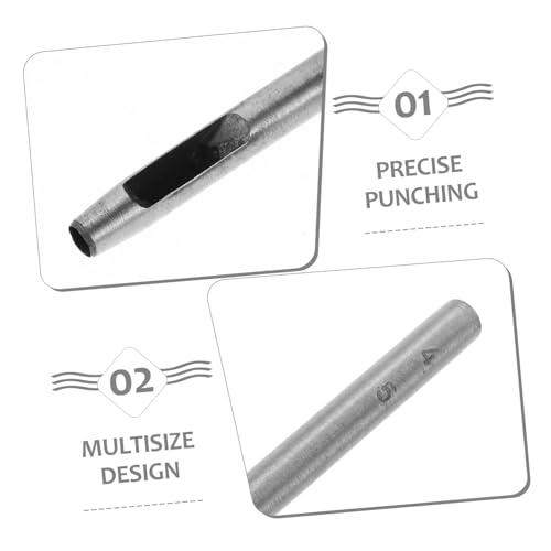 ORFOFE 10 Stück Teiliges Lederlochstanzer Stahl Vielseitige Lochgrößen für Leder Canvas Papier Gummi Präzise Langlebig Einfach zu Bedienen für Gürtel Uhrenarmbänder Diy-handwerk von ORFOFE