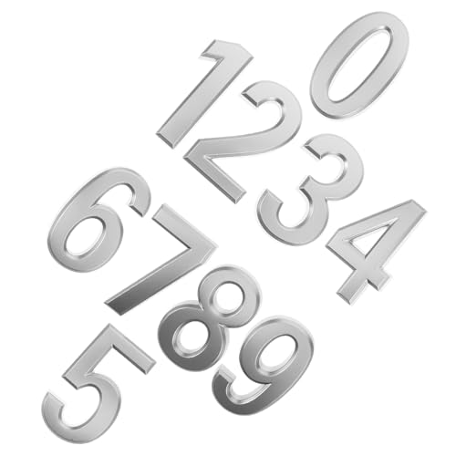 ORFOFE 10 Stück Teiliges Metall Selbstklebend Wetterfeste Silberne Türnummern Lesbar und Langlebig für Hotel Büro Wohnung und Adresskennzeichnung Geeignet ORFOFE 10 Stück Teiliges Metall Selbstklebend Wetterfeste Silberne Türnummern Lesbar und Langlebig für Hotel Büro Wohnung und Adresskennzeichnung Geeignet von ORFOFE