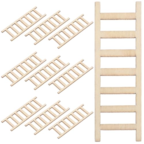 ORFOFE 10 Stück Teiliges Mini Holzleiter Puppenhaus Treppe Realistisches Modell für Micro Landschaft Deko Diy Bastelzubehör Fotorequisite für Miniaturszenen ORFOFE 10 Stück Teiliges Mini Holzleiter Puppenhaus Treppe Realistisches Modell für Micro Landschaft Deko Diy Bastelzubehör Fotorequisite für Miniaturszenen von ORFOFE