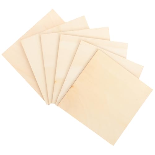 ORFOFE 10 Stück Teiliges Naturbelassene Holzquadrate zum Basteln Glatte Oberfläche Gleichmäßige Stärke Vielseitig Bemalbar und Schnitzbar für DIY Holzplättchen Bastelprojekte und von ORFOFE