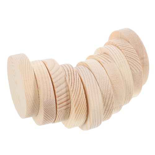ORFOFE 10 Stück Teiliges Runde Holzscheiben Naturbelassen Glatt Geschliffen DIY Bastelchips für Handmalerei Weihnachtsdeko Foto Requisiten Hochzeitsschmuck von ORFOFE