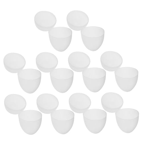 ORFOFE 10 Stück Teiliges Transparente Plastik Ostereier zum Befüllen und Basteln Drehbare DIY Eier für Osterkorb Dekoration Osterparty Süßigkeiten Behälter von ORFOFE