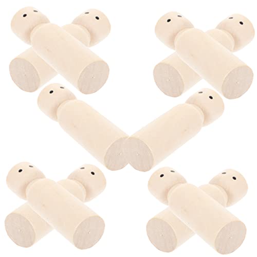 ORFOFE 10 Stück Teiliges Unbemalter Holz Peg Dolls DIY Malpuppen für Kreative Holzfiguren zum Bemalen für Bastelprojekte und Raumdekoration ORFOFE 10 Stück Teiliges Unbemalter Holz Peg Dolls DIY Malpuppen für Kreative Holzfiguren zum Bemalen für Bastelprojekte und Raumdekoration von ORFOFE