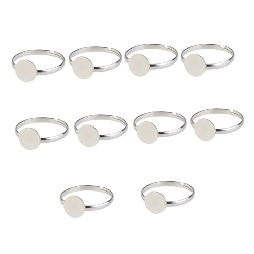 ORFOFE 10 Stück Teiliges Verstellbare Ringrohlinge aus Umweltfreundlich Versilbertem Weiß K ohne Nickel Runde Basis für DIY Schmuckherstellung Vielseitig Anpassbar für Fingerringe ORFOFE 10 Stück Teiliges Verstellbare Ringrohlinge aus Umweltfreundlich Versilbertem Weiß K ohne Nickel Runde Basis für DIY Schmuckherstellung Vielseitig Anpassbar für Fingerringe von ORFOFE