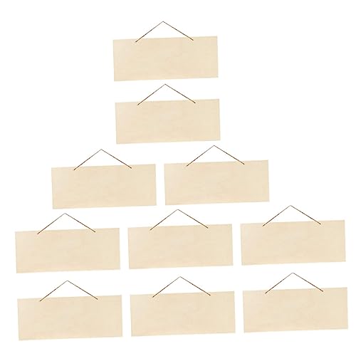 ORFOFE 10 Stück Unvollendete Holzschilder Blanko Holzplatten mit Glatter Oberfläche zum Bemalen Hängende Holzscheiben für DIY Dekorationen Hochzeit Laden und Bastelprojekte von ORFOFE