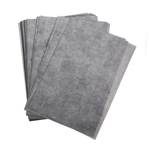 ORFOFE 100 Blatt Transferpapier Graphit Kohlepapier zum Nachzeichnen und Übertragen Einseitig Beschichtet Gleichmäßige Abgabe Dunkle Linien Wiederverwendbar Geeignet für Zeichnungen DIY von ORFOFE