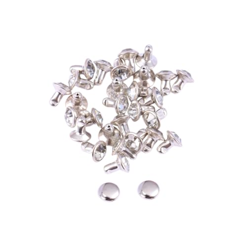 ORFOFE 100 Stück Bunte Diamant-strasssteine mit Silberner Fassung Exzellenter Schliff Funkelnde Schmucksteine Metall-schmuckzubehör für DIY Kleidung Armband Halskette Ohrringe Basteln von ORFOFE