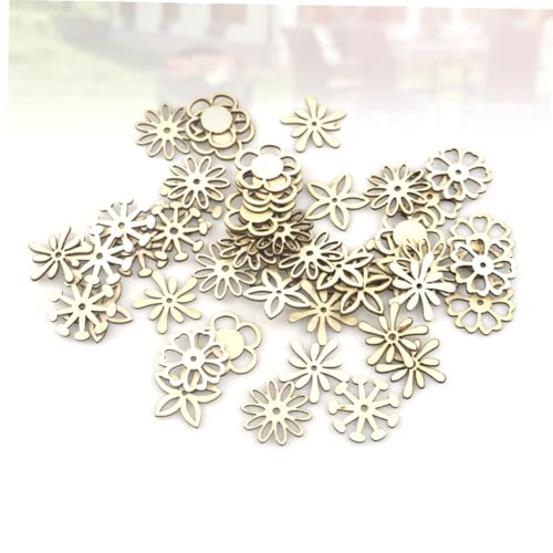 ORFOFE 100 Stück DIY Holzscheiben Blütenform Holzornamente zum Basteln Kreativspielzeug Holzchips für Scrapbooking Dekoration Naturholz Scheiben ORFOFE 100 Stück DIY Holzscheiben Blütenform Holzornamente zum Basteln Kreativspielzeug Holzchips für Scrapbooking Dekoration Naturholz Scheiben von ORFOFE
