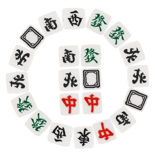 ORFOFE 100 Stück DIY Spacer Perlen aus Polymer Clay für Schmuckherstellung Leichte Mahjong-perlen zum Auffädeln von Armbändern und Halsketten Langlebig und Vielseitig für Bastelfans von ORFOFE
