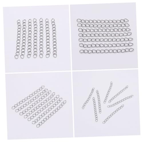 ORFOFE 100 Stück Edelstahl Verlängerungsketten DIY Schmuckherstellung Zubehör Verlängerungskette für Halskette Armband Schmuckketten Basteln Zubehör für Frauen und Mädchen von ORFOFE