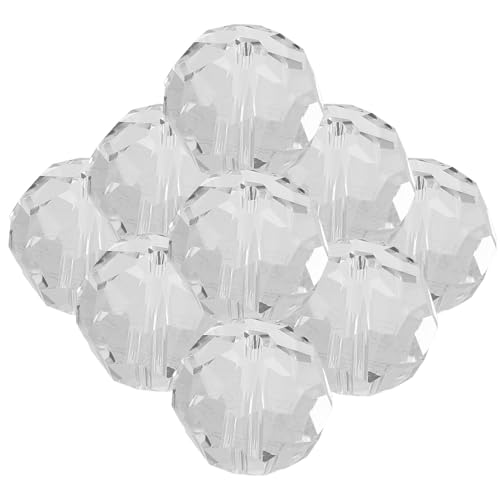 ORFOFE 100 Stück Facettierte Lose Glasperlen Shiny Anhänger für Türvorhang Dekorationen und Wohnraumgestaltung von ORFOFE