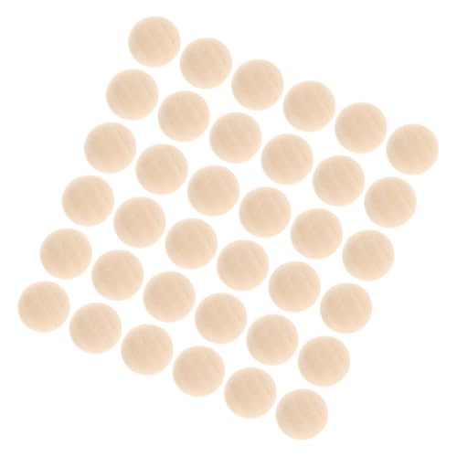 ORFOFE 100 Stück Halbrunde Holzperlen Glatt Poliert Naturbelassen Holz Halbperlen für DIY Schmuck Handwerk und Wohnkultur Vielseitig Einsetzbar Sichere Oberfläche von ORFOFE