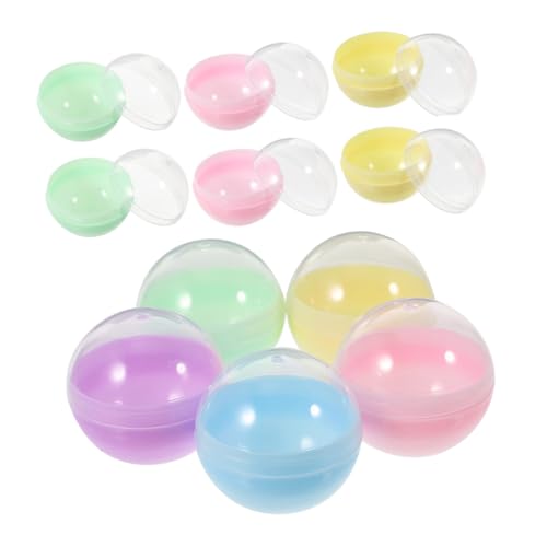 ORFOFE 100 Stück Halbtransparente Kunststoff kapseln in Pastellfarben Befüllbare Kugeln für Greifautomaten DIY Spielzeugkapseln Vielseitige Aufbewahrung für Bastel Kaugummispaß von ORFOFE