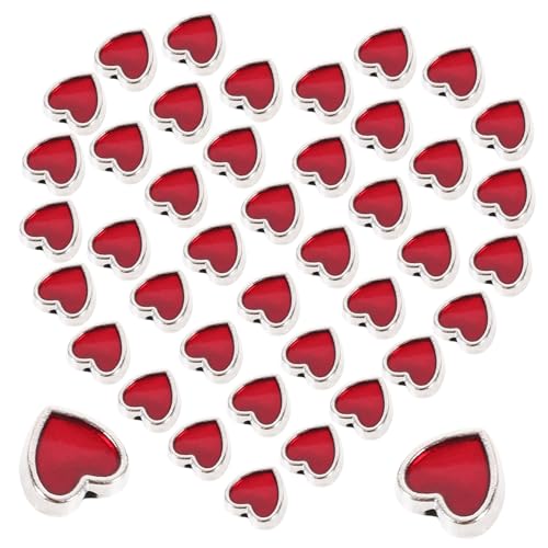 ORFOFE 100 Stück Herzförmige Spacer perlen aus Langlebiger Legierung Rote DIY Schmuckherstellung Perlen für Armbänder Halsketten und Kreative Bastelprojekte ORFOFE 100 Stück Herzförmige Spacer perlen aus Langlebiger Legierung Rote DIY Schmuckherstellung Perlen für Armbänder Halsketten und Kreative Bastelprojekte von ORFOFE