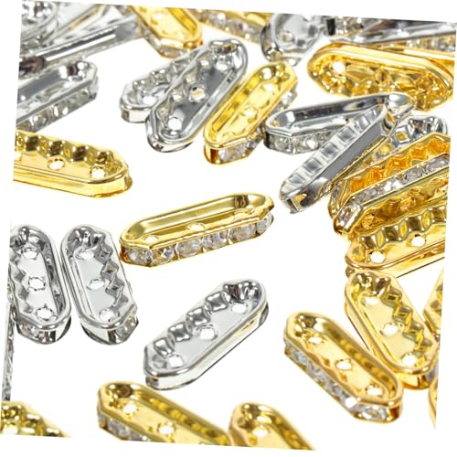 ORFOFE 100 Stück Metallperlen Spacer Perlen für Schmuckherstellung Langlebig und Vielseitig für Armband und Halskette DIY Gold und Silber Robustes Metall Zubehör von ORFOFE