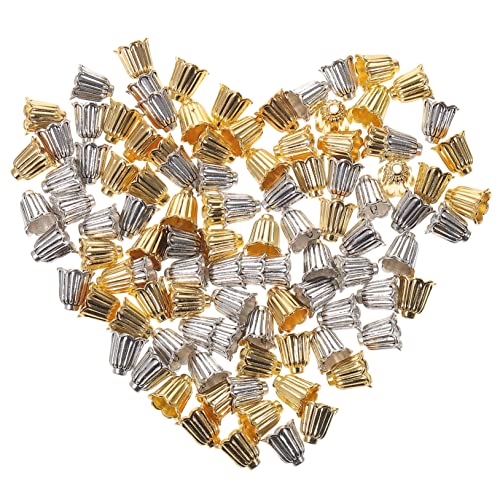 ORFOFE 100 Stück Perlenkappen Blumenform Schmuckteile für DIY Ohrring Anhänger Armband Basteln Leichte Langlebige Metalllegierung Gold und Silber Vielseitig für Kreative ORFOFE 100 Stück Perlenkappen Blumenform Schmuckteile für DIY Ohrring Anhänger Armband Basteln Leichte Langlebige Metalllegierung Gold und Silber Vielseitig für Kreative von ORFOFE