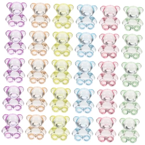 ORFOFE 100 Stück Teiliges Acryl Bären Perlen DIY Schmuck Bastelperlen Abstandshalter für Armbänder Halsketten Dekorative Kleine Transparente Bärenschmuck Perlen für Schmuckherstellung ORFOFE 100 Stück Teiliges Acryl Bären Perlen DIY Schmuck Bastelperlen Abstandshalter für Armbänder Halsketten Dekorative Kleine Transparente Bärenschmuck Perlen für Schmuckherstellung von ORFOFE