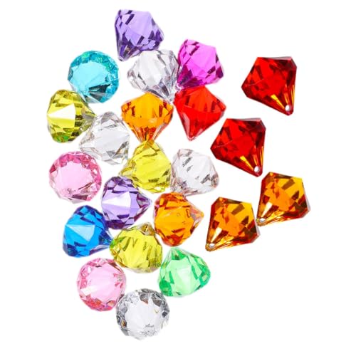 ORFOFE 100 Stück Teiliges Acryl Diamant schatzspielzeug Bunte Piraten schatzsuche Deko Strahlende Acryl Edelsteine als Party mitgebsel für Geburtstag Hochzeit und Zufällige Farbe von ORFOFE
