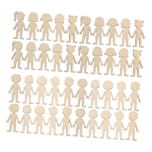 ORFOFE 100 Stück Teiliges Bastelset Natürliche Holzfiguren Jungen Mädchen Formen zum Bemalen DIY Holzfiguren Bastelmaterial für Kreative Holzstücke für Kindergeburtstag und Handwerk ORFOFE 100 Stück Teiliges Bastelset Natürliche Holzfiguren Jungen Mädchen Formen zum Bemalen DIY Holzfiguren Bastelmaterial für Kreative Holzstücke für Kindergeburtstag und Handwerk von ORFOFE
