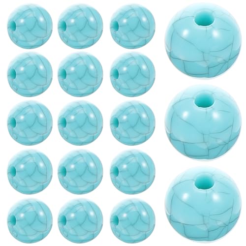 ORFOFE 100 Stück Teiliges Blau türkis Natürliche Schmuckperlen für DIY Armbänder Halsketten Bastelperlen Leichte Vielseitige Bastelsteine für Schmuckherstellung und Dekoration von ORFOFE