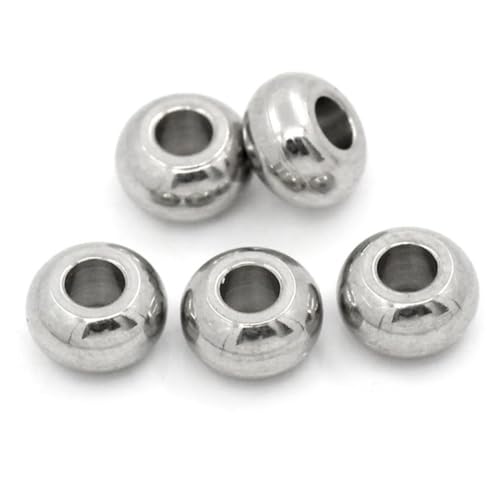 ORFOFE 100 Stück Teiliges Edelstahl Perlen Rund Glatte Spacer Perlen für Schmuckherstellung DIY Armbänder Halsketten Basteln Zubehör ORFOFE 100 Stück Teiliges Edelstahl Perlen Rund Glatte Spacer Perlen für Schmuckherstellung DIY Armbänder Halsketten Basteln Zubehör von ORFOFE