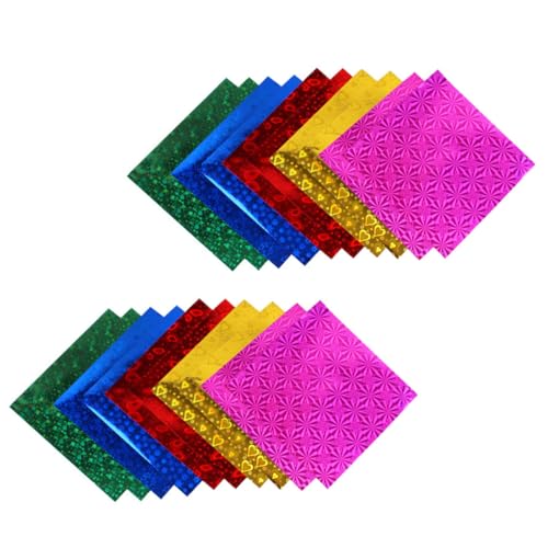 ORFOFE 100 Stück Teiliges Origami Bastelpapier Doppelseitig Glänzendes Faltpapier für Hochwertiges DIY Papier für Kindergarten Schule und Bastelprojekte Leicht und Sicher von ORFOFE