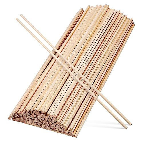 ORFOFE 100Stücke Holzstäbchen Unbehandelt DIY Bastelmaterialien Quadratische Holzstreifen für Kreative Projekte und Handwerksarbeiten von ORFOFE