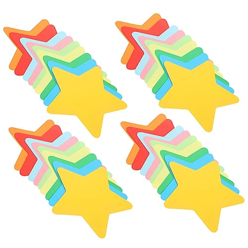 ORFOFE 108 Stück Teiliges Bunte Papierausschnitte für Kinderzimmer Wanddekoration Schulfestival Party Basteln Papiersterne Leuchtende Farben für Kreative DIY Projekte von ORFOFE