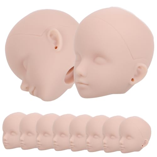 ORFOFE 10Stücke Puppenköpfe für DIY Make Up Übungen Einfach zu Reinigen Austauschbar für Kosmetiktraining und Puppenherstellungsprojekte mit Glatter Oberfläche für Kreative von ORFOFE