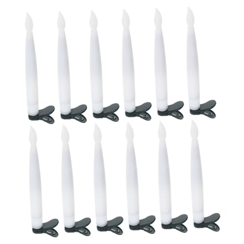ORFOFE 12 Sets LED Dekokerzen Weihnachtskerze Baumkerze Weihnachtsbaumlichter Form Flackern Clip On Baumkerzen Innen USB Clip On Kerzen Rustikal Flammenlos Weiß Kunststoff Pp ORFOFE 12 Sets LED Dekokerzen Weihnachtskerze Baumkerze Weihnachtsbaumlichter Form Flackern Clip On Baumkerzen Innen USB Clip On Kerzen Rustikal Flammenlos Weiß Kunststoff Pp von ORFOFE