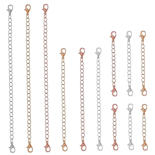 ORFOFE 12 Stück Kettenverlängerungen für und Armbänder DIY Schmuckzubehör Haltbarem Legierungsmaterial in Gold Silber und Roségold ORFOFE 12 Stück Kettenverlängerungen für und Armbänder DIY Schmuckzubehör Haltbarem Legierungsmaterial in Gold Silber und Roségold von ORFOFE